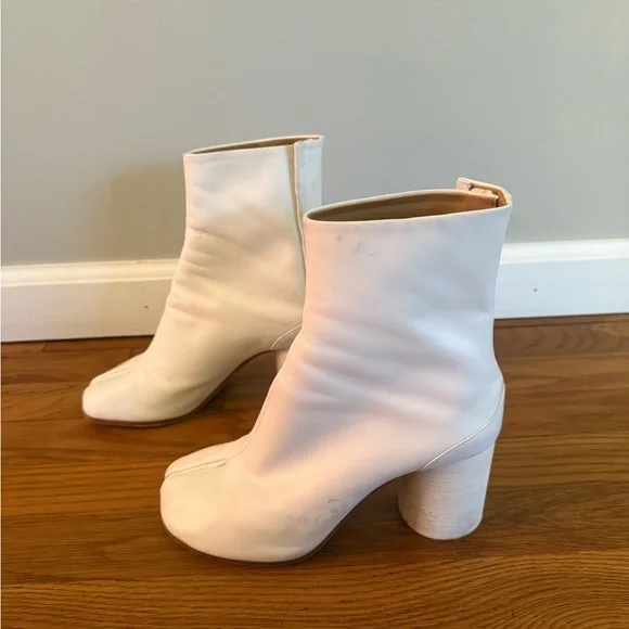 Maison Martin Margiela White Tabi Heeled Boots - Picture 3 of 6